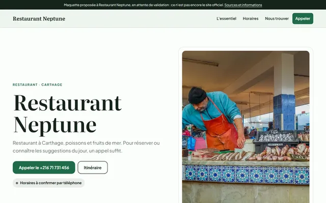 Restaurant Neptune · Restaurant à Carthage