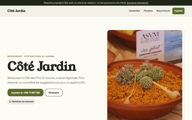 Côté Jardin · Restaurant à Cité des Pins