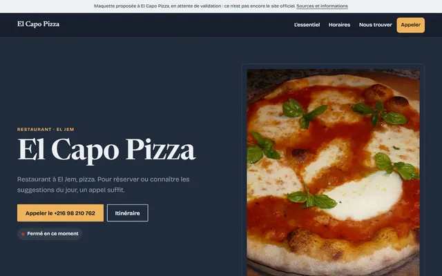 El Capo Pizza · Restaurant à El Jem