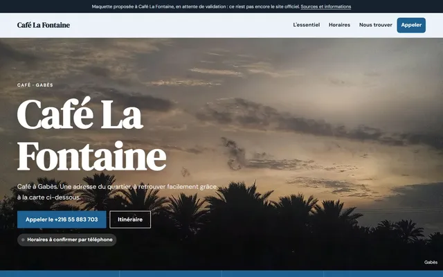 Café La Fontaine · Café à Gabès