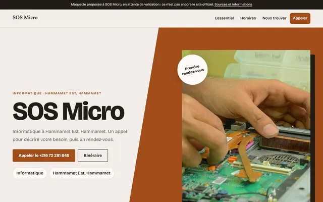 SOS Micro · Informatique à Hammamet Est