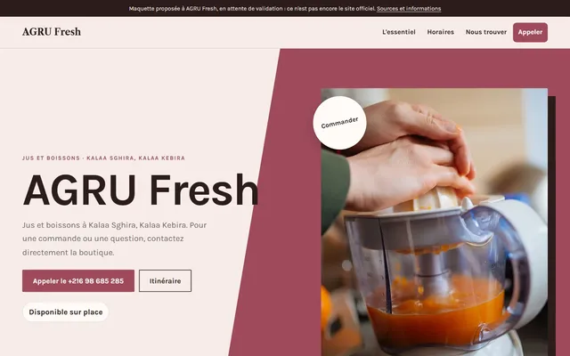AGRU Fresh · Jus et boissons à Kalaa Sghira
