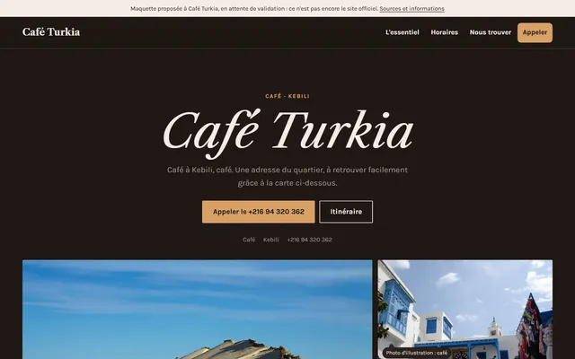 Café Turkia · Café à Kebili