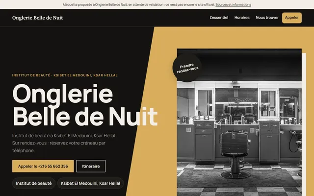 Onglerie Belle de Nuit · Institut de beauté à Ksibet El Medouini
