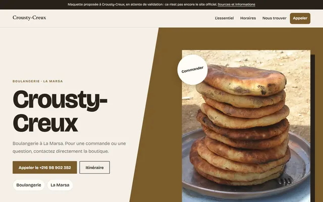 Crousty-Creux · Boulangerie à La Marsa