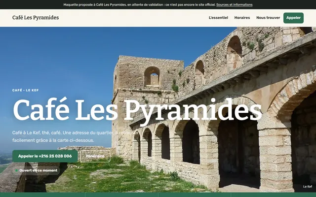 Café Les Pyramides · Café à Le Kef