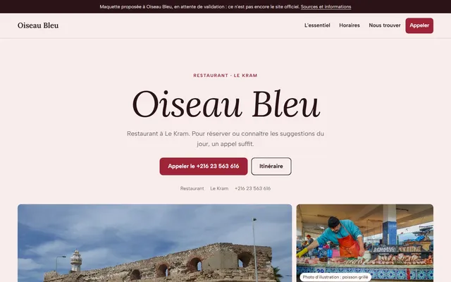 Oiseau Bleu · Restaurant à Le Kram
