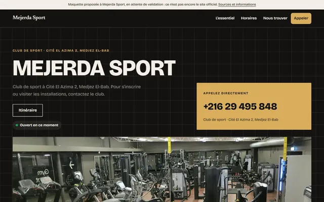Mejerda Sport · Club de sport à Cité El Azima 2
