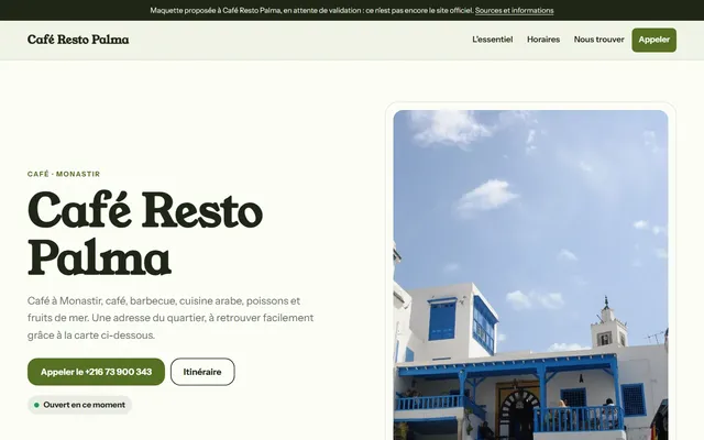 Café Resto Palma · Café à Monastir