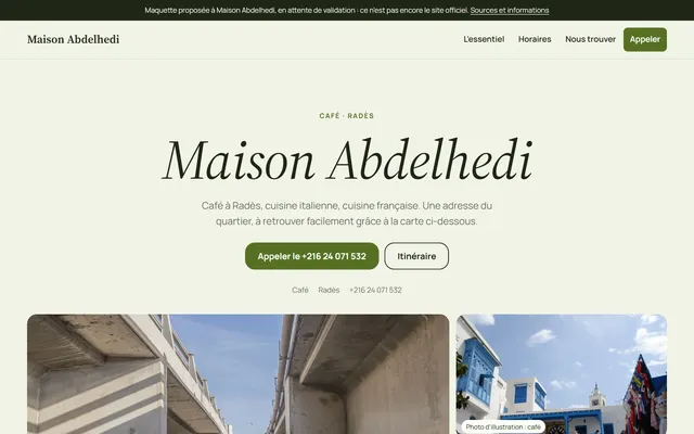 Maison Abdelhedi · Café à Radès