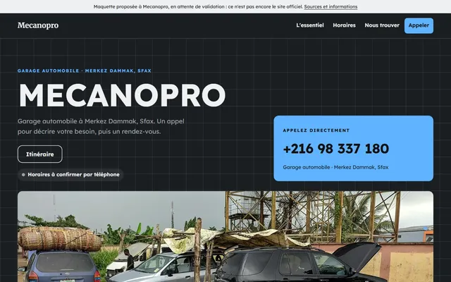 Mecanopro · Garage automobile à Merkez Dammak