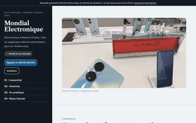 Mondial Electronique · Électronique à Markez Chaker