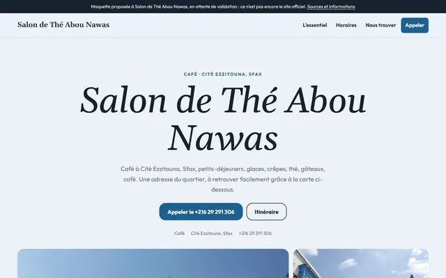 Salon de Thé Abou Nawas · Café à Cité Ezzitouna