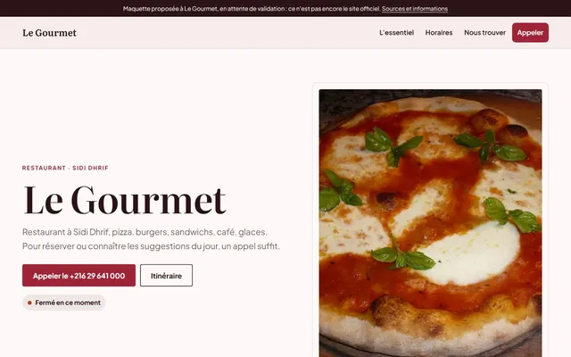 Le Gourmet · Restaurant à Sidi Dhrif