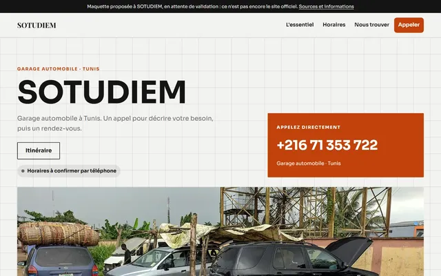 SOTUDIEM · Garage automobile à Tunis