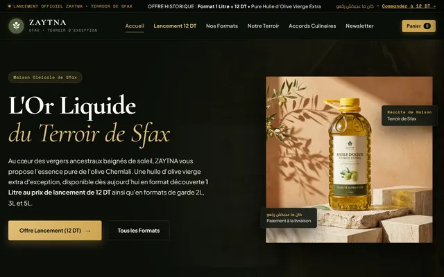 ZAYTNA — Huile d'Olive Extra Vierge